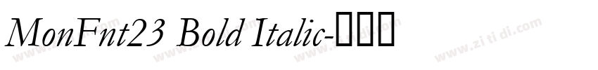 MonFnt23 Bold Italic字体转换